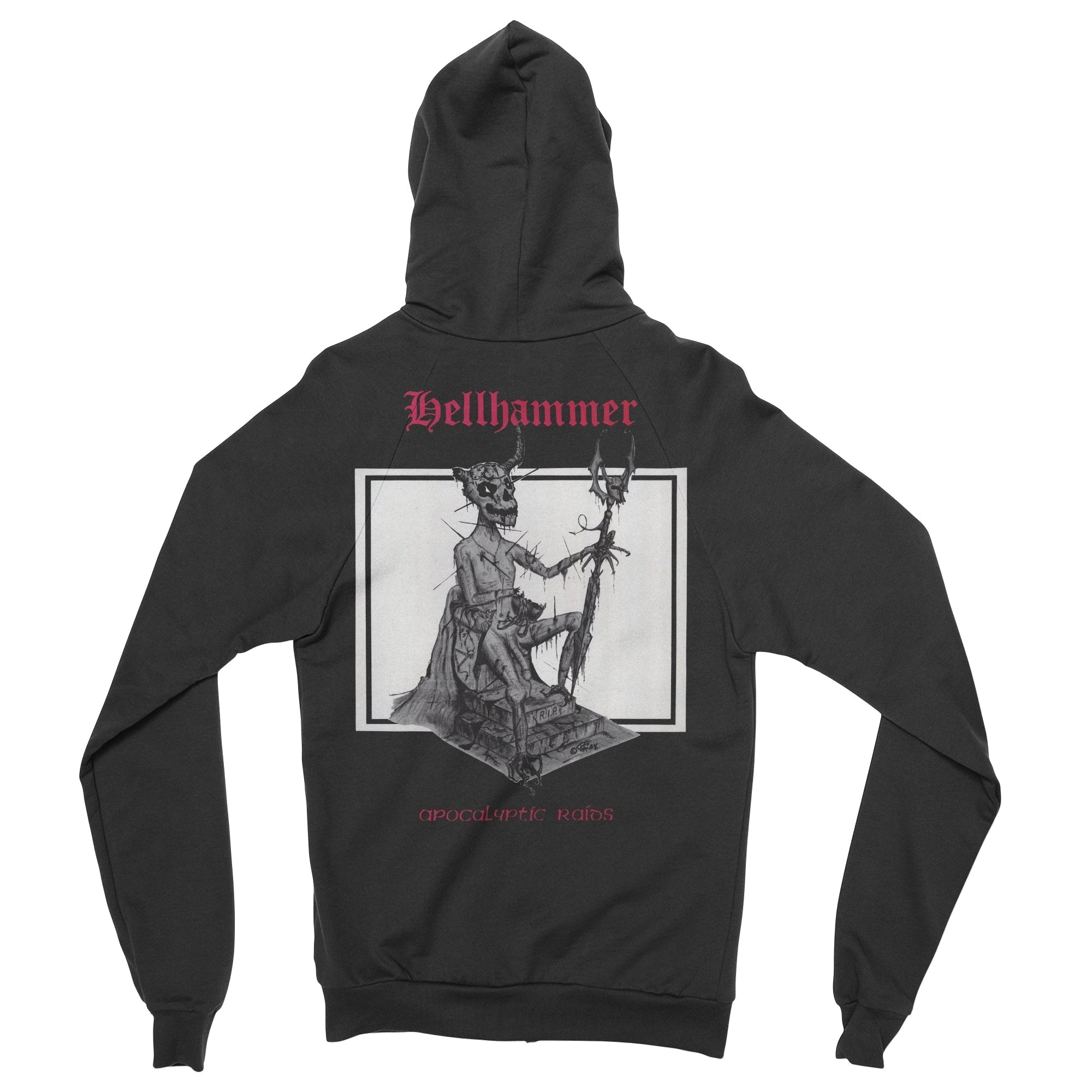 Hellhammer - Apocalyptic Raids zip-up hoodie T-Shirts, Sweatshirt | CoreVibeTees.com (Image 3)