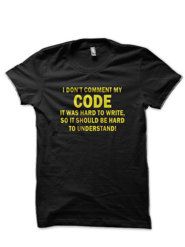 Programmer Comment Code Black T-Shirt Hoodie, Sweatshirt | CoreVibeTees.com
