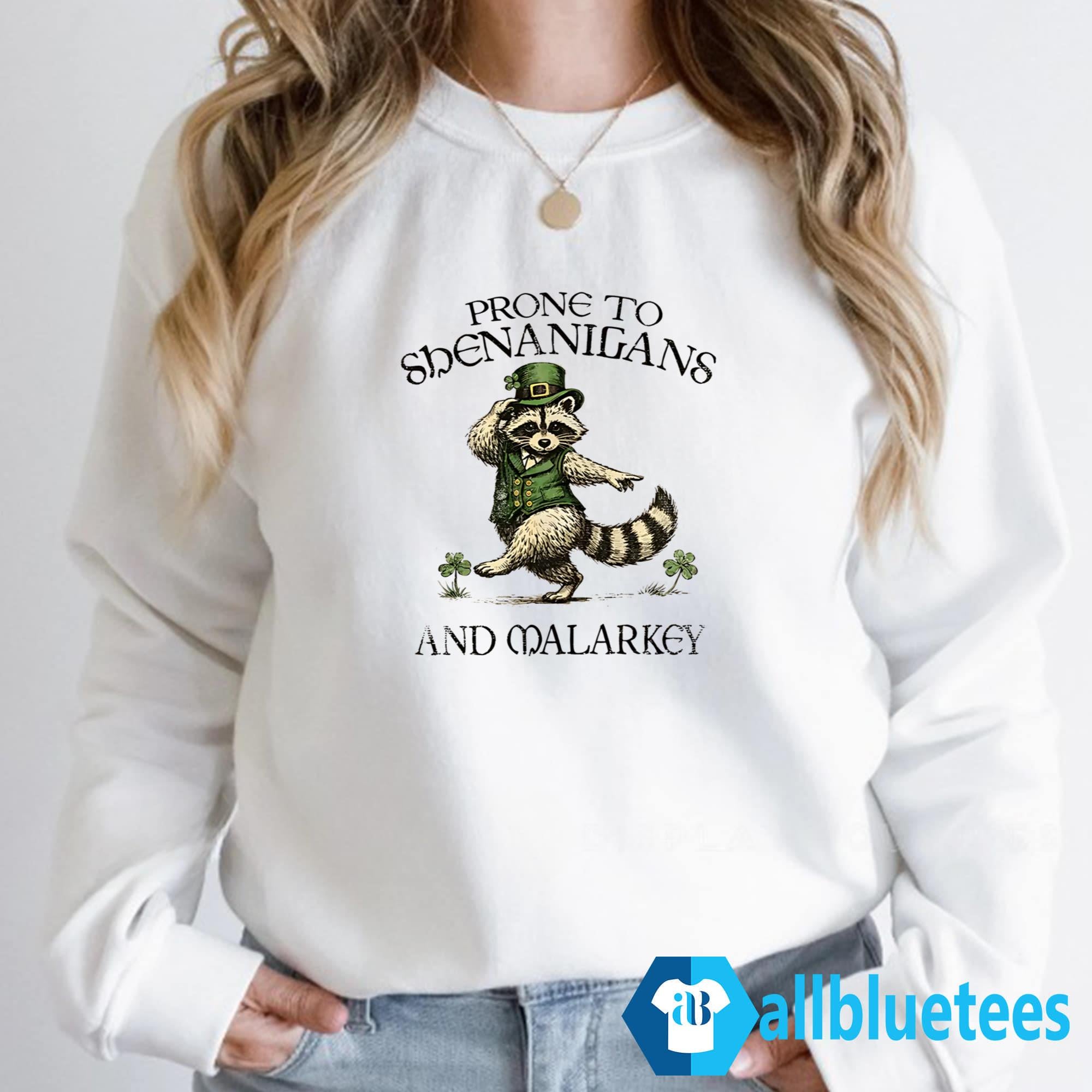 Raccoon Leprechaun Prone To Shenanigans And Malarkey Shirt