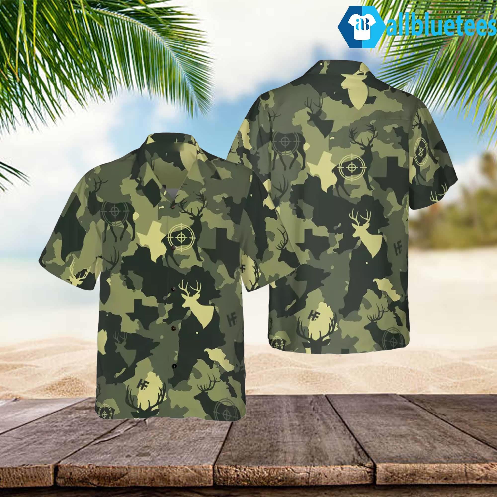 Proud Texas Camouflage Deer Hunting Camo Hawaiian Shirt