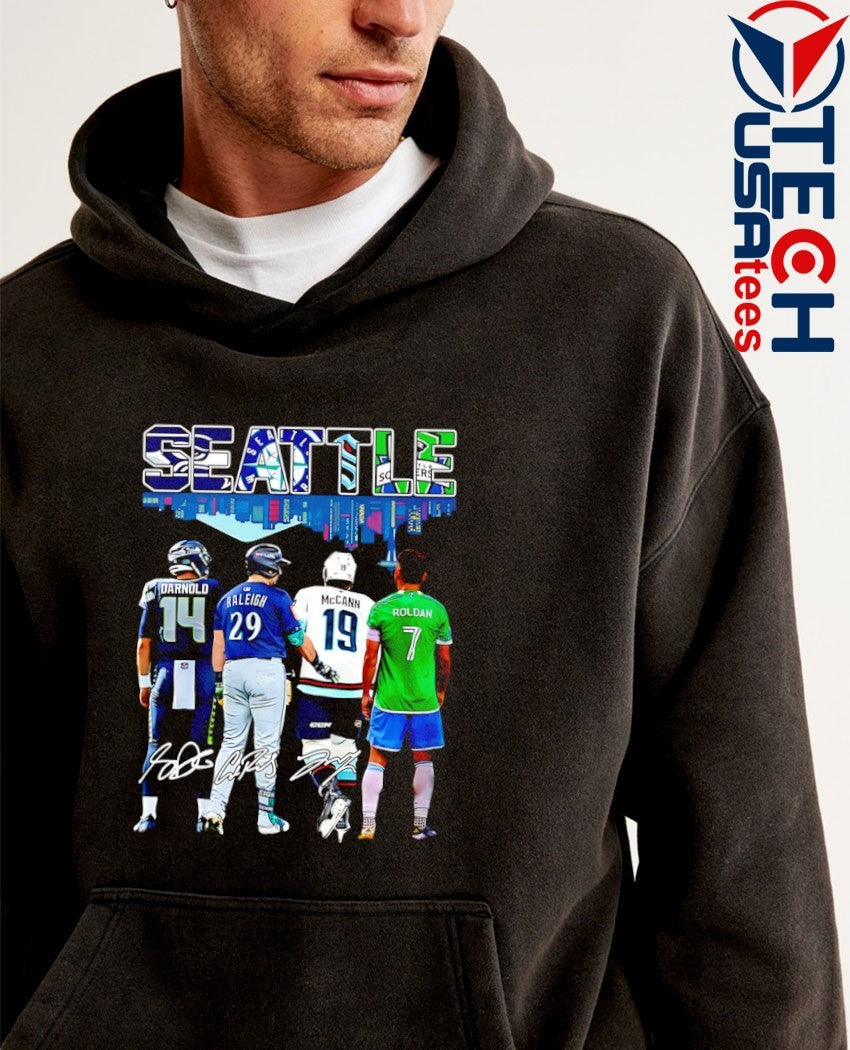Proud to be a part of Seattle skyline upside down signature shirt