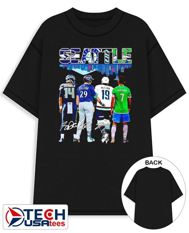 Proud to be a part of Seattle skyline upside down signature shirt