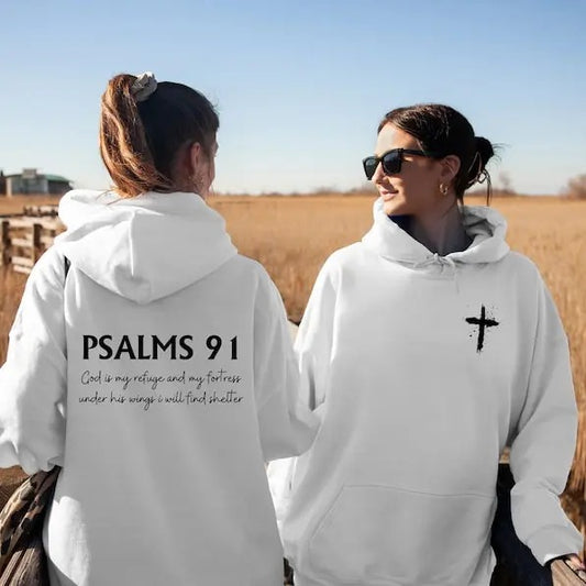 Psalm 91 Hoodie, Bible Verse Hoodie, Religious Hoodie, Trendy Christian Hoodie, Jesus Love Hoodie, Faith Based Hoodie, Christian Gifts  T-shirt, sweater and Hoodie
