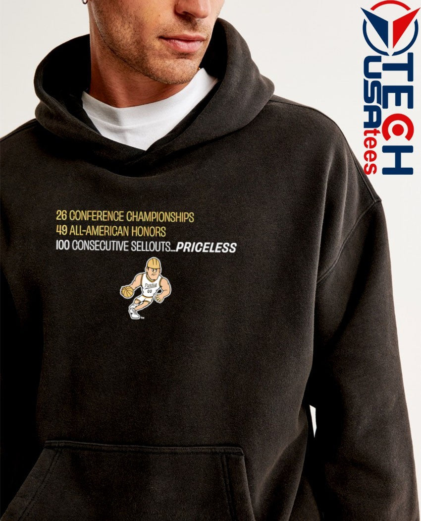 Purdue Boilermakers 26 conference championships 49 All-American honors 100 consecutive sellouts Priceless shirt