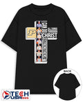 Purdue Boilermakers Basketball players cross I can do all things through Christ who strengthens me shirt