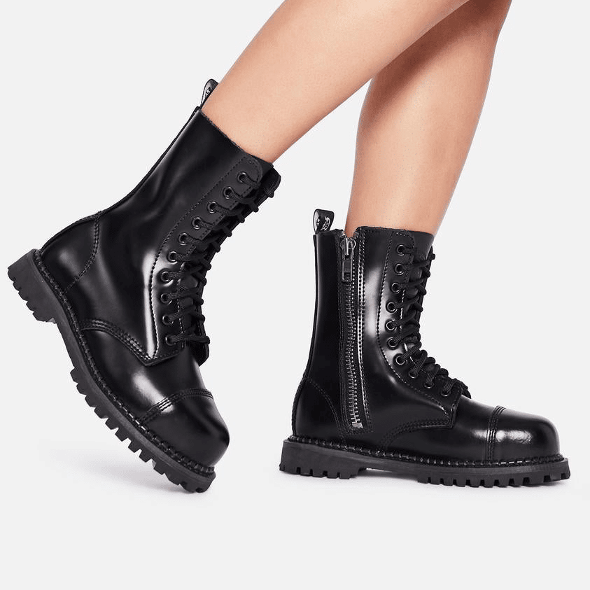 Demonia Steel Toe Ankle Boots Riot-10 Boots T-Shirts, Hoodie, Sweatshirt | CoreVibeTees.com (Image 1)