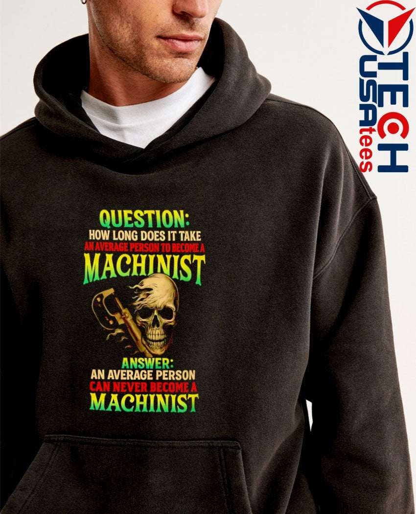 Question how long does it take an average person to become a machinist skull shirt