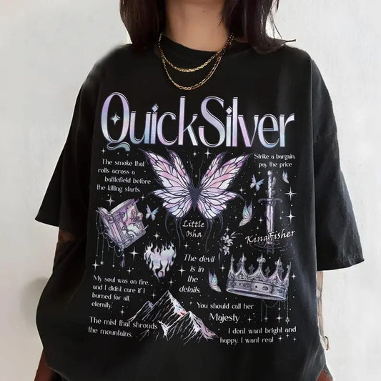 Quicksilver T-Shirt, Little Osha Butterfly T-Shirt, Saeris Fane Kingfisher Inspired Tee, Quicksilver Callie Hart Shirt Shortsleeve