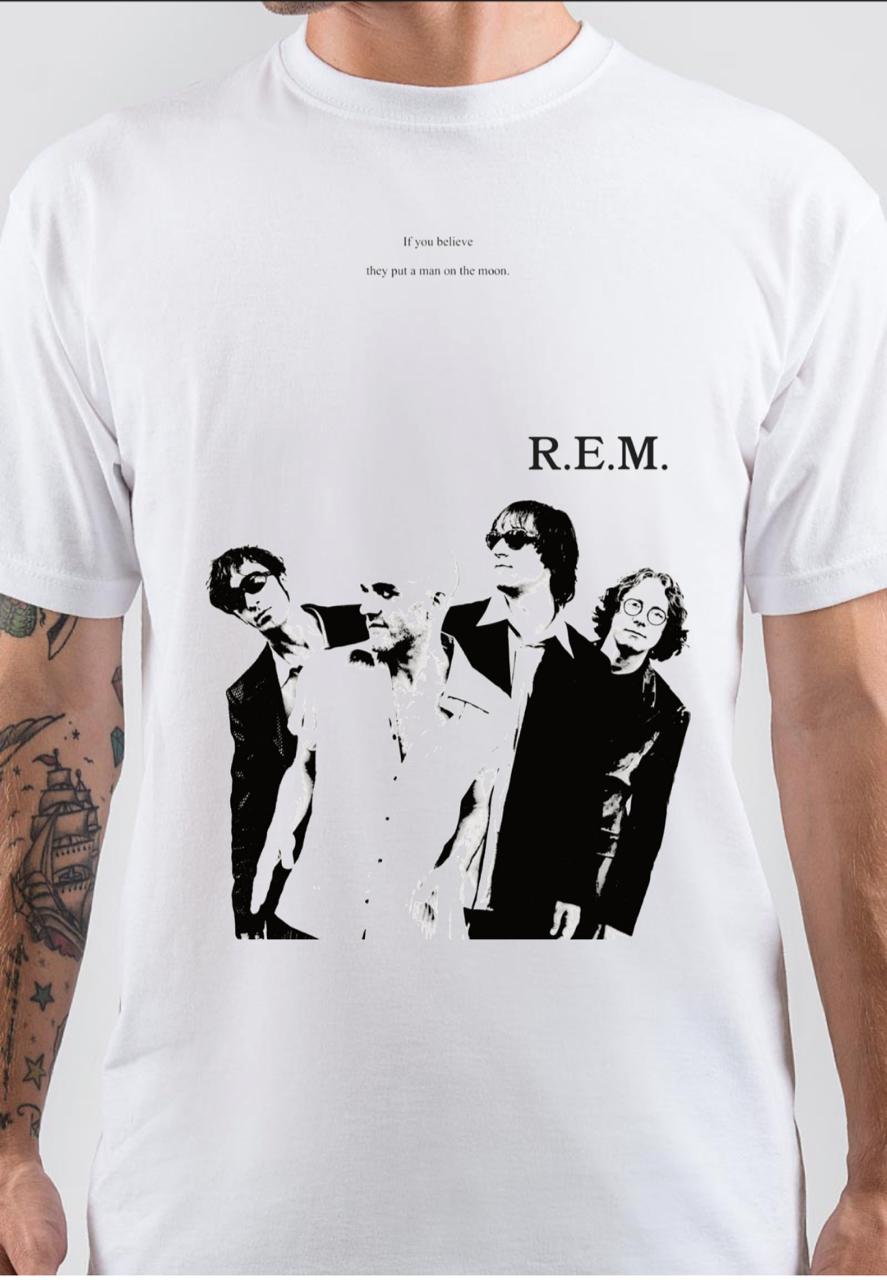 R.E.M. If You Believe They Put A Man On The Moon T-Shirt Hoodie, Sweatshirt | CoreVibeTees.com