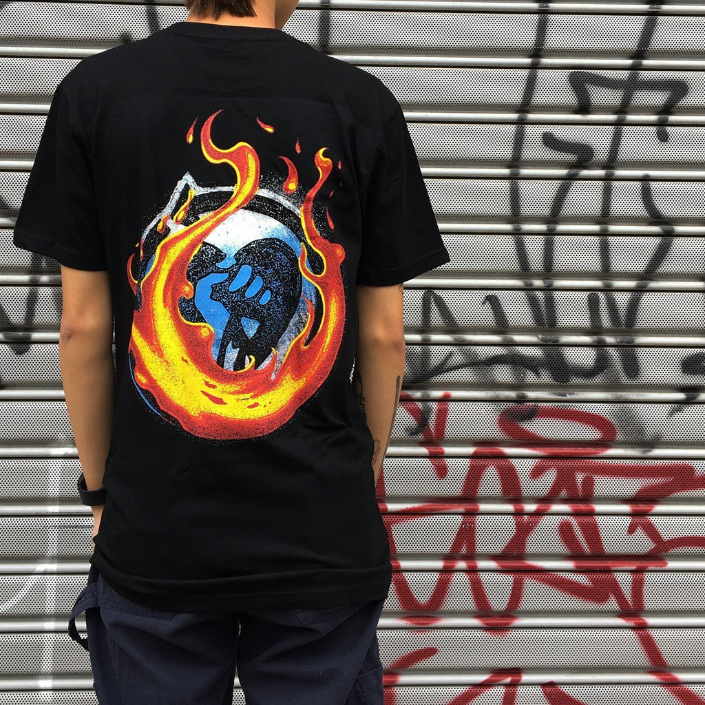 Flamed Heartfist T-Shirt (Black) Hoodie, Sweatshirt | CoreVibeTees.com (Image 2)