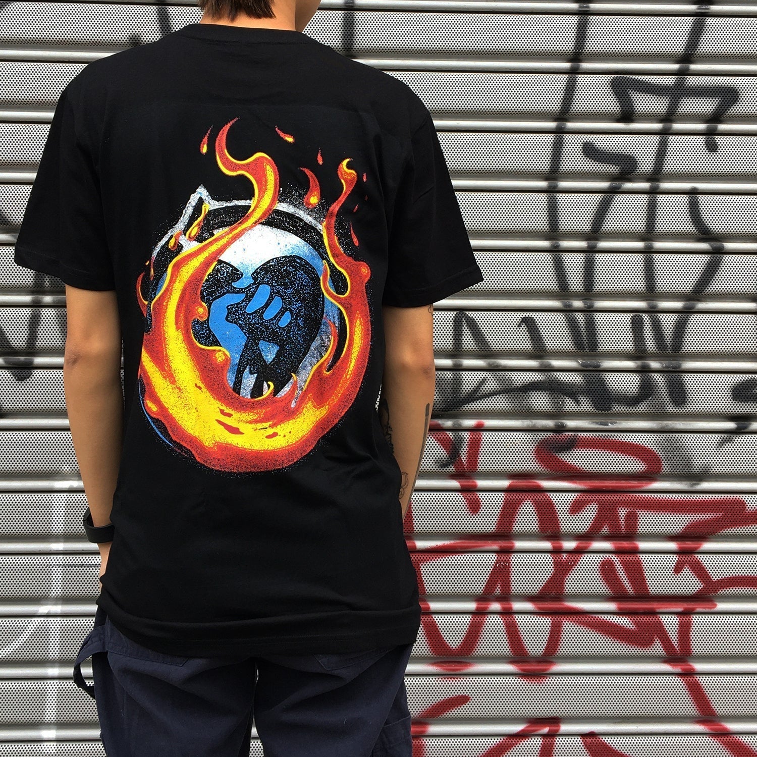 Flamed Heartfist T-Shirt (Black) Hoodie, Sweatshirt | CoreVibeTees.com (Image 2)