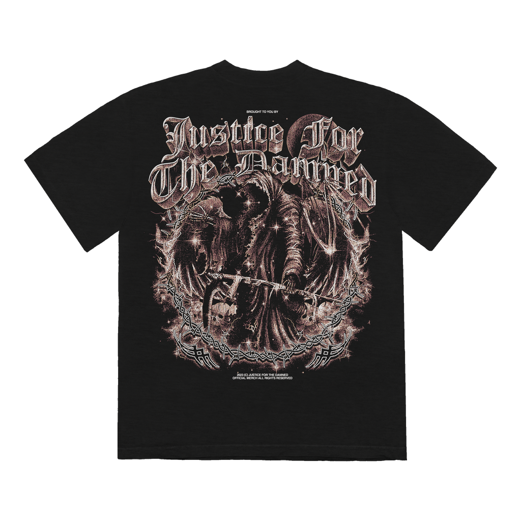 Justice for the Damned Reaper 2.0 T-Shirt Hoodie, Sweatshirt | CoreVibeTees.com (Image 1)
