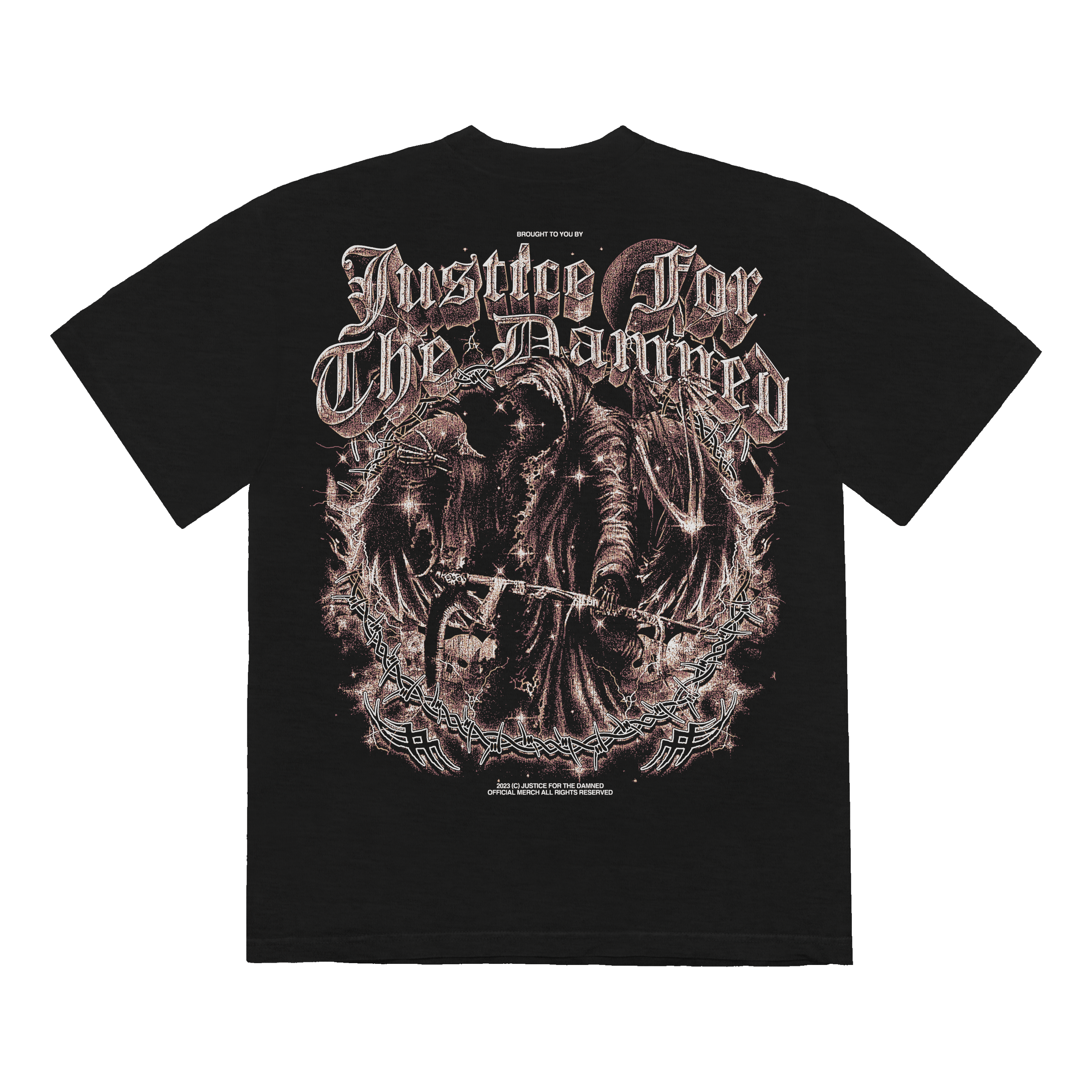 Justice for the Damned Reaper 2.0 T-Shirt Hoodie, Sweatshirt | CoreVibeTees.com (Image 1)