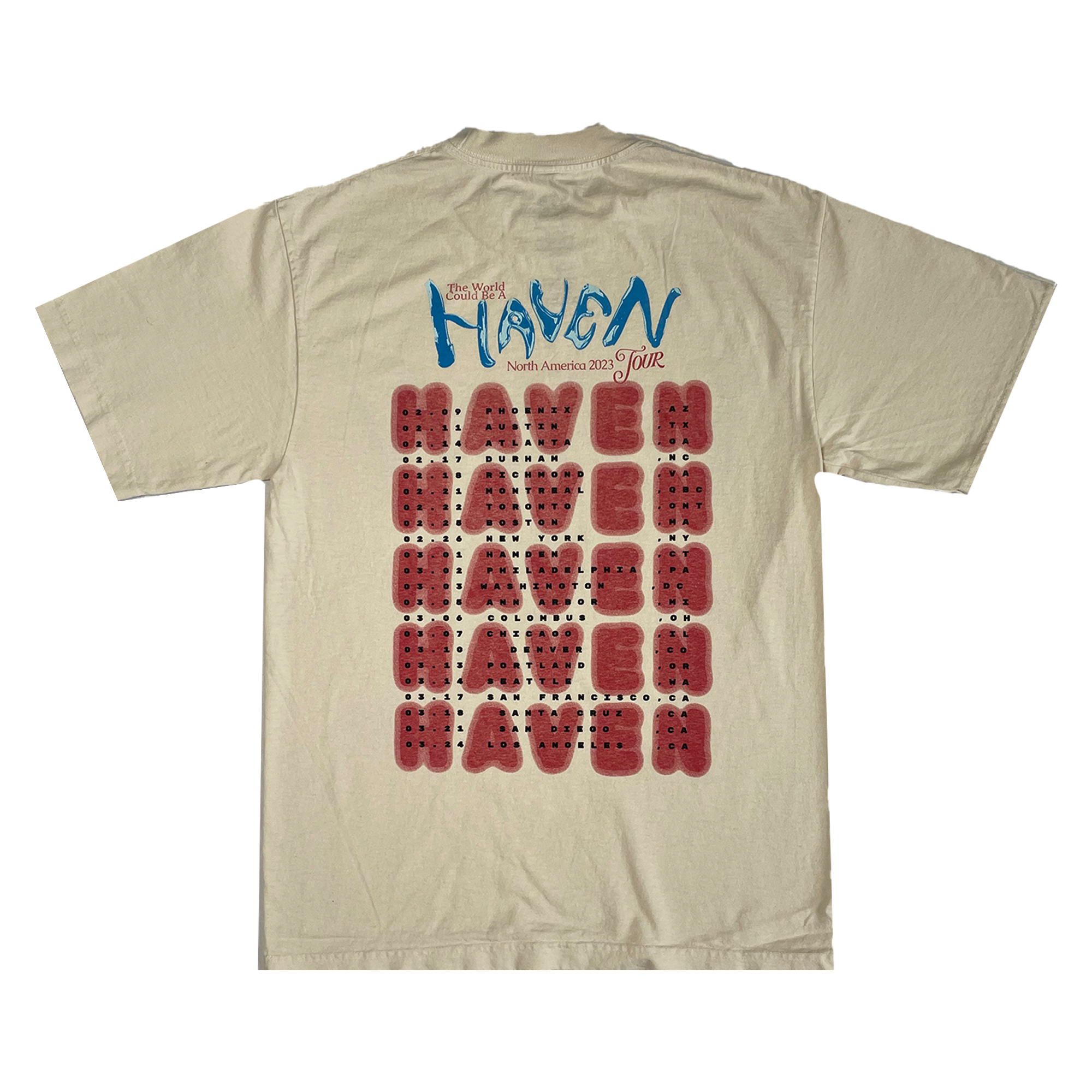 Haven Tour T-Shirt - Cream Hoodie, Sweatshirt | CoreVibeTees.com (Image 3)