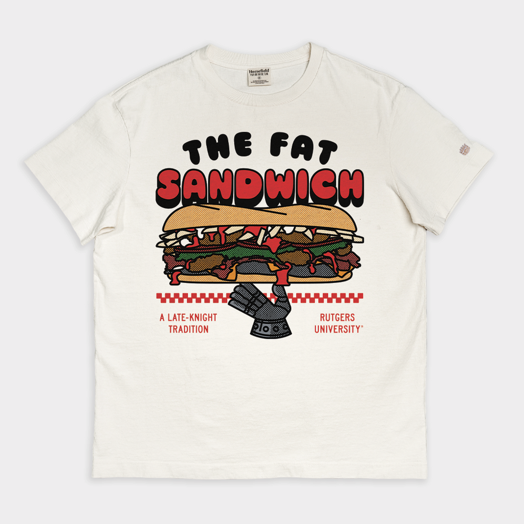 Rutgers Fat Sandwich Vintage Heavyweight Tee Style001 Hoodie, Sweatshirt | CoreVibeTees.com (Image 1)
