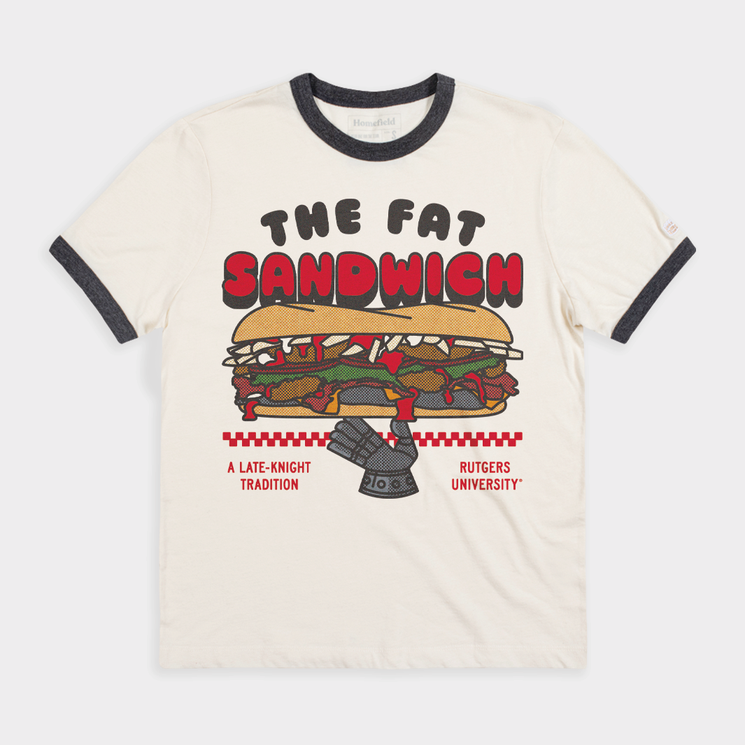 Rutgers Fat Sandwich Ringer Tee Style001 Hoodie, Sweatshirt | CoreVibeTees.com (Image 1)