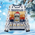 Raccoon That’s What I Do I Drink Bourbon Ugly Christmas Sweater