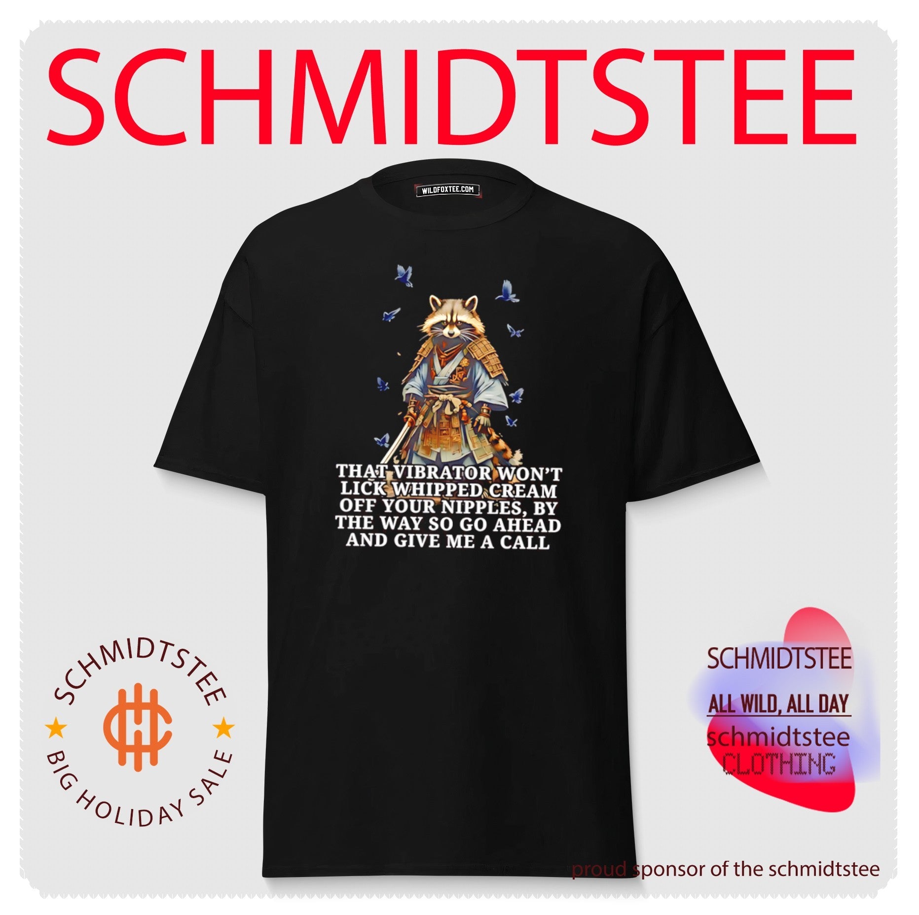 Raccoon samurai that vibrator won’t lick whipped cream off your nipples shirt