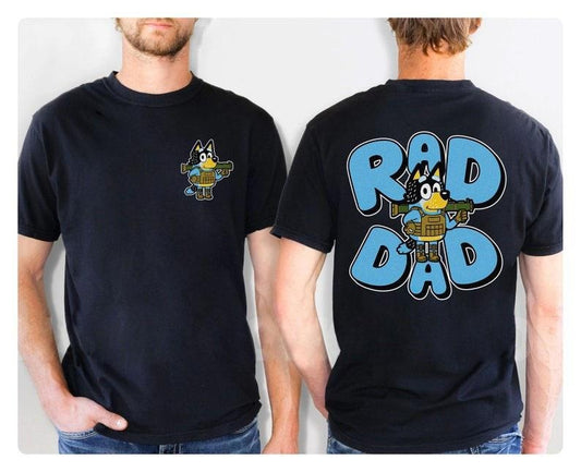 Bluey Bandit Rad Dad Shirt Bluey Dad Shirt/ Bluey Bingo Family Shirt/ Bluey Family Shirt/ Cool Dad Club Shirt/ Dad Birthday Gift/ Bluey Tee / Rad Dad Trendingstyle{n002}2