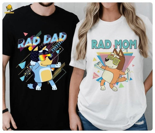 Bluey Bandit Rad Dad Shirt Bluey Dad Shirt/ Bluey Bingo Family Shirt/ Bluey Family Shirt/ Cool Dad Club Shirt/ Dad Birthday Gift/ Bluey Tee / Rad Dad Trendingstyle{n002}3