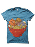 Ramen and cats Light Blue T-Shirt Hoodie, Sweatshirt | CoreVibeTees.com