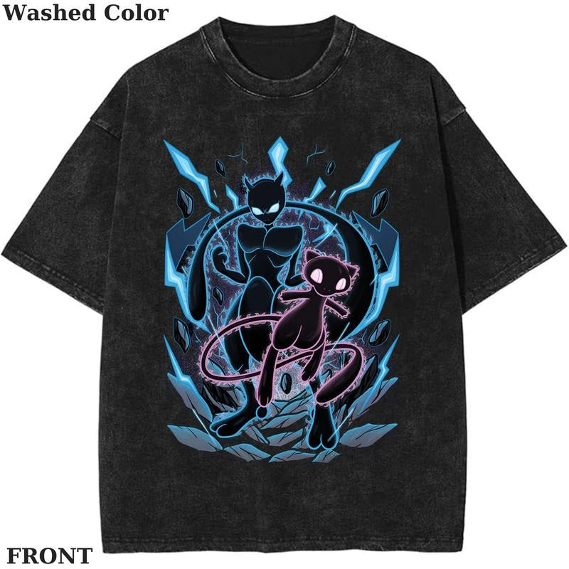 Rare Evolution Pokemon Vintage Graphic Tee, Anime Pokemon Shirt, vintage clothing, Womenswear Cotton Top Streetwear Shortsleeve Gamis