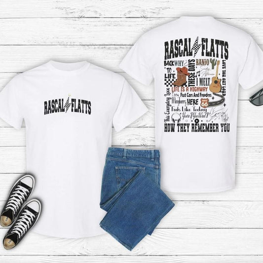 Rascaal Flaatts 2 Sided Tee, 90's Country Music, Fan Merch, Unisex Short Sleeve Tee