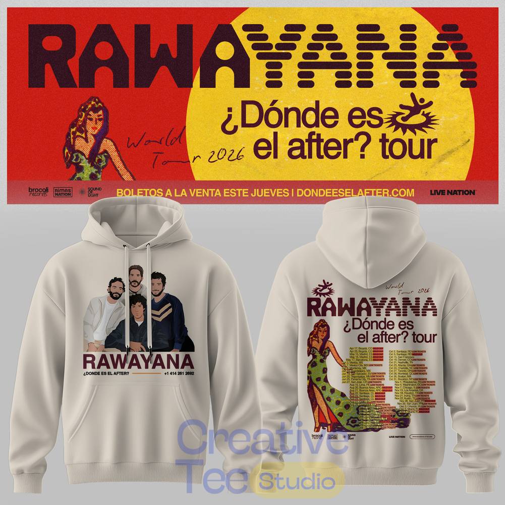 Rawayana ¿Dónde Es El After? World Tour 2026 Hoodie