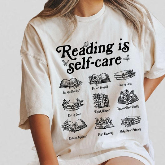 Reading Is Self Care Shirts, Book Lover Shirt, Shirt For Women, Read More Books Shirt, Gift For Book Lover, Bookish Mental Health Shirt, Mental Health Shirt, Book Shirt For Women, Book Lovers Gift, Women's Tops