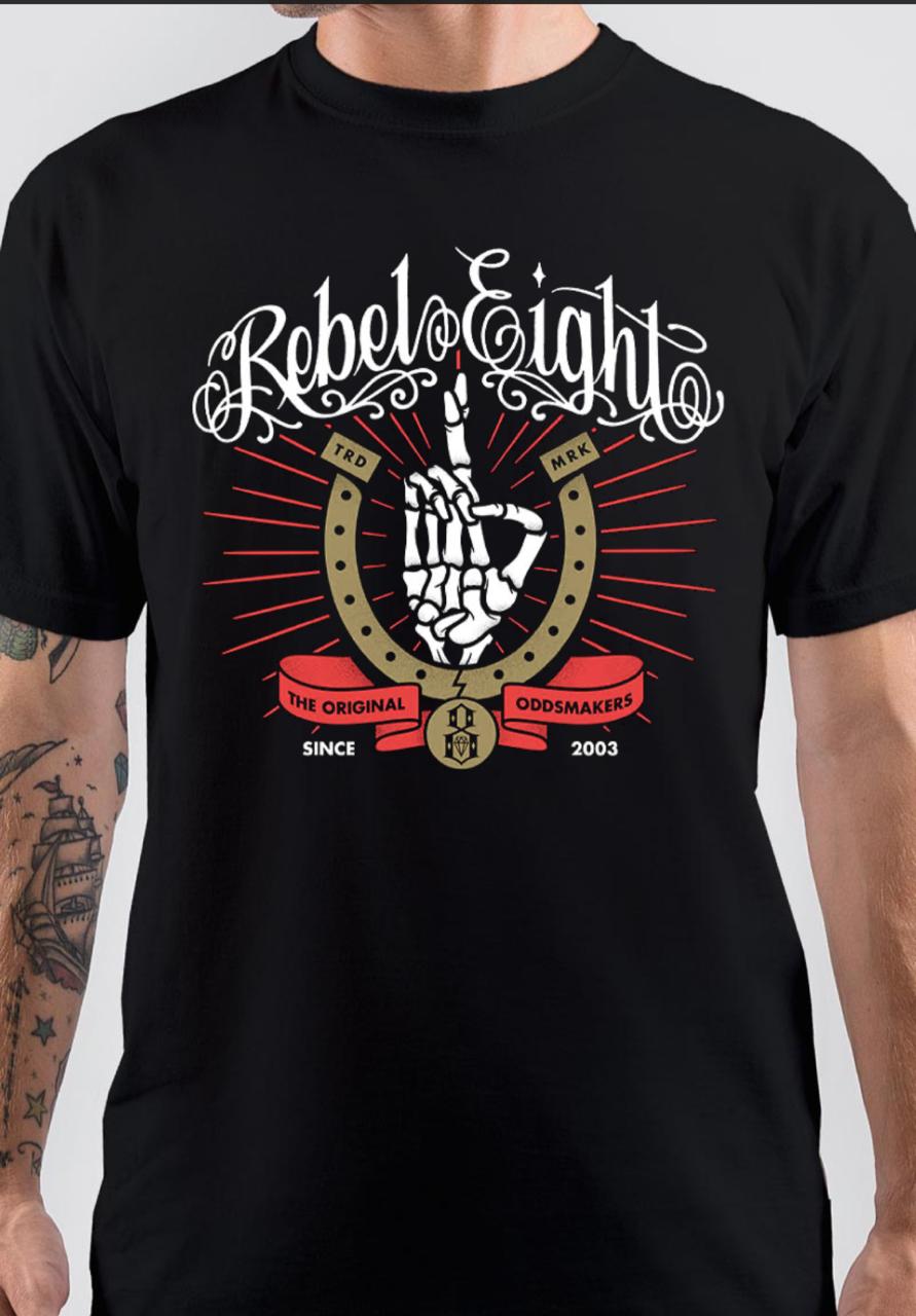 Rebel Eight Black T-Shirt Hoodie, Sweatshirt | CoreVibeTees.com