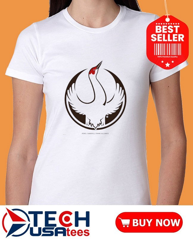 Rebel Sandhill Crane Alliance logo shirt