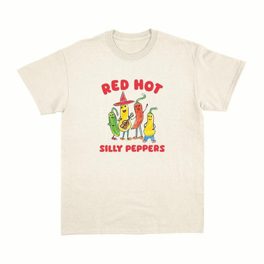 Red Hot Silly Peppers T-Shirt, Trending Unisex Tee Shirt, Unique Shirt Gift, Cute Chilli Music Band Tee