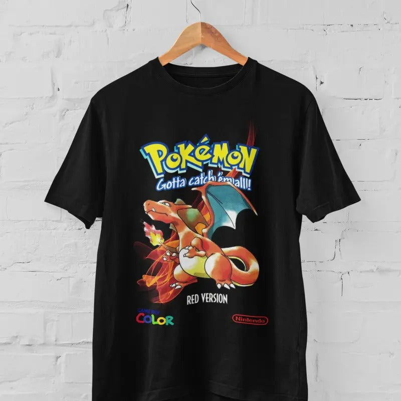 Red Inspired Retro Cover Art Graphic Tee Anime T-shirt Gift Idea Present For Him For Her