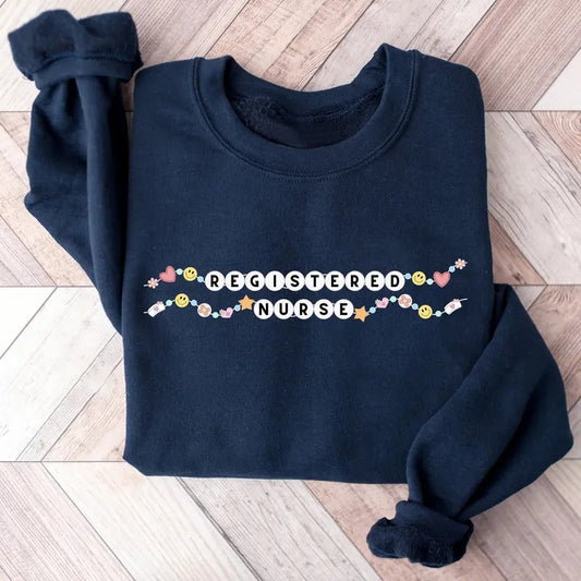 Registered Nurse Friendship Bracelet Sweatshirt, Registered Nurse Crewneck, RN Sweatshirt, Nurse Shirt Gift