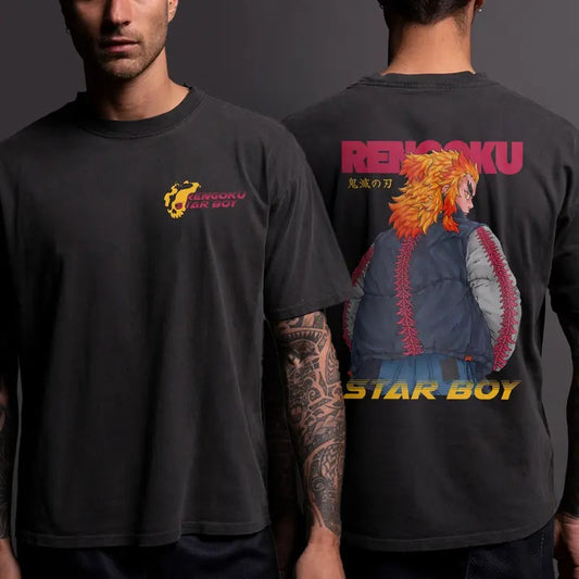 Rengoku Flame Hashira Shirt, Kyojuro Rengoku Sweatshirt Hoodie, Demon Slayer t-shirt, Kimetsu no Yaiba Shirt, Anime sweatshirt hoodie, Anime lover t-shirt Menswearstyle{n002}2