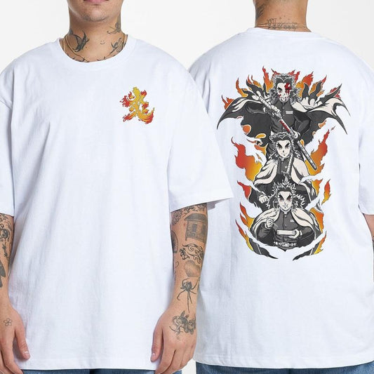 Rengoku Flame Hashira Shirt, Rengoku Kyojuro Sweatshirt Hoodie, Demon Slayer t-shirt, Kimetsu no Yaiba Shirt, Anime sweatshirt hoodie, Anime lover t-shirt Menswearstyle{n002}3