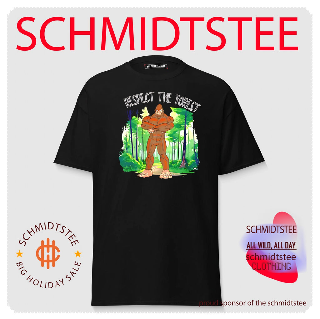 Respect the forest with bigfoot cartoon shirt