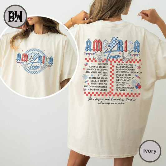Retro America Tour Shirt, 4th Of July Shirt, Mama Shirt, 1776 Independence Day Shirt, America Shirt, USA Shirt, Memorial Day Shirt