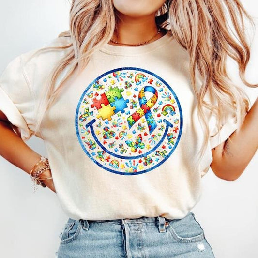 Retro Autism Coquette Shirt, Autism Awareness Smiley Face, Autism Mama Shirt, What Makes You Different, Special Education, Neurodiversity Shirt