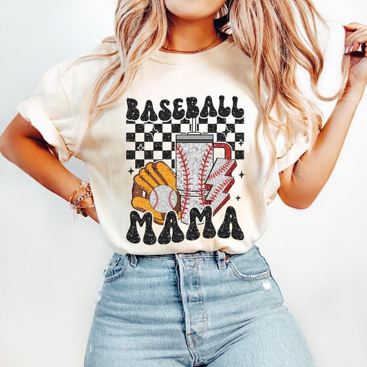 Retro Baseball Mama T-Shirt, Baseball T-Shirt, Sports T-Shirt, Baseball Mom T-Shirt, tshirt hot trend 2025