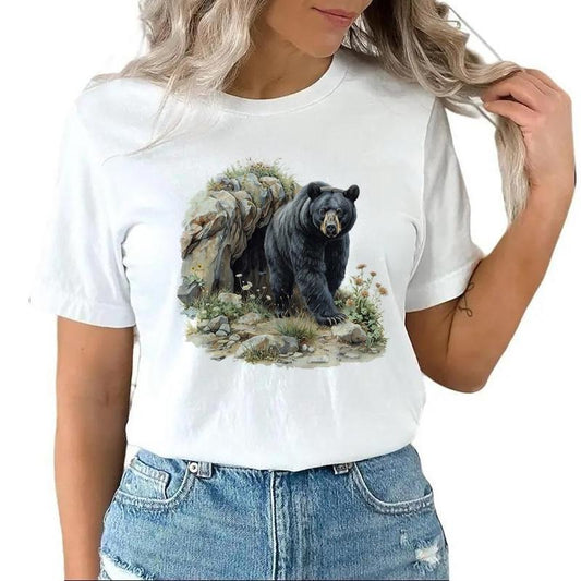 Retro Black Bear in a Den Unisex Hoodie Sweatshirts Hunting Season and National Hunting Day 1 Cotton Womenswear