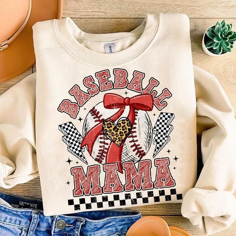 Retro Checkered Baseball Mama Coquette , Game Day Baseball , Baseball Mom , Baseball Coquette Shirt , Baseball Sweatshirtstyle{n002}2