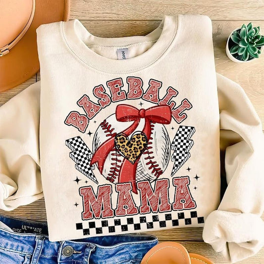 Retro Checkered Baseball Mama Coquette , Game Day Baseball , Baseball Mom , Baseball Coquette Shirt , Baseball Sweatshirtstyle{n002}2