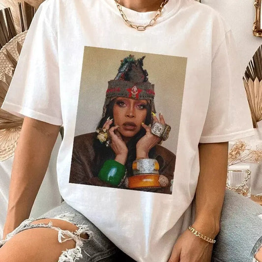 Retro Erykah Badu Country Music Shirt Gift For Men Women Unisex T-Shirt Cotton Crewneck Cotton Crewneck
