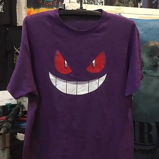 Retro Gengar Pokemon Anime manga Cotton Reprint T-shirt