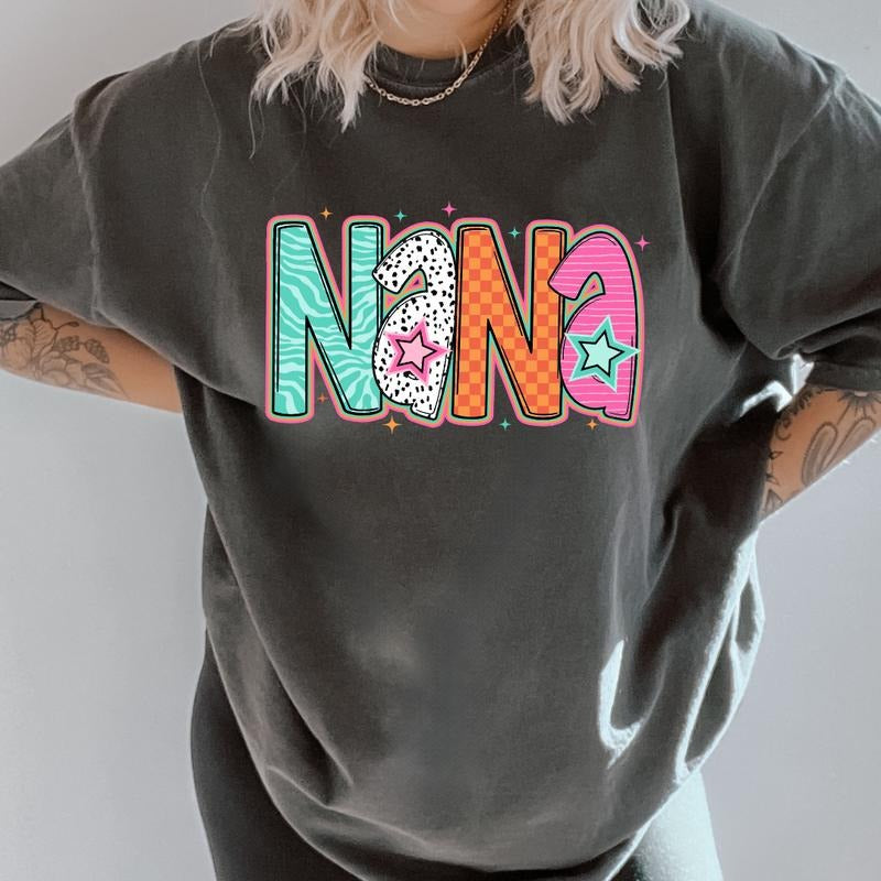 Retro Gigi Nana MiMi Shirt ~ Unisex Apparel Relaxed Fit Printed In The USA Clothing Womenswear Casual Comfort Cotton Top Athletic Boho Chic