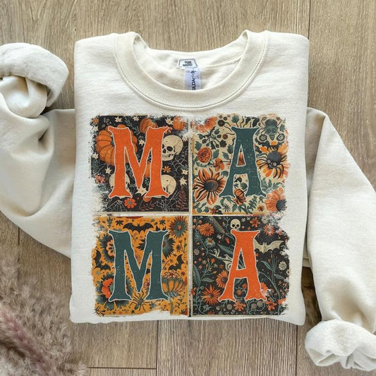 Retro Halloween Sweatshirt, Pumpkin Crewneck, Spooky Season Shirt, Moster Fall Shirt, Spooky Mama Shirt, Spooky Sweatshirt, Halloween Gift