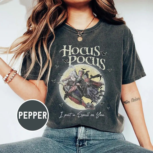 Retro Hocus Pocus Comfort Colors Shirt, Hocus Pocus Shirt, Sanderson Sisters Shirt, Halloween Party TShirt, Cute Halloween Outfit, Fall Shirt, T Shirt, Sweatshirt, Hoodie