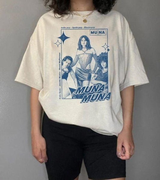 Retro Muna Band T-Shirt, Vintage Music Tour Inspired Gift Tee
