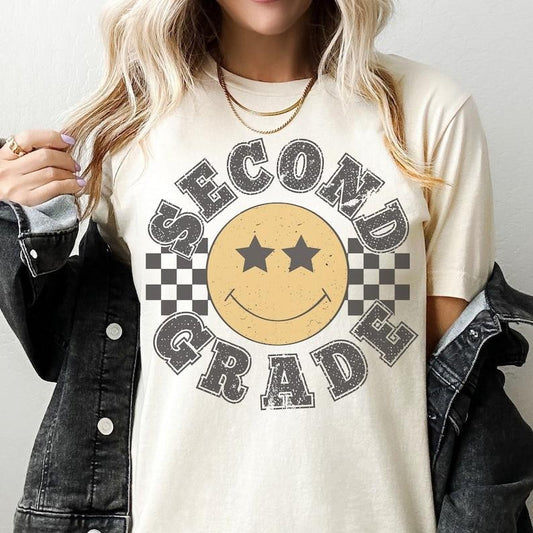 Retro Second Grade Teacher Shirt, 2nd Grade Teacher Tee, First Day of School Matching TShirt, New Teacher Gift, Teacher Squad, Vintage  T-shirt, sweater and Hoodie